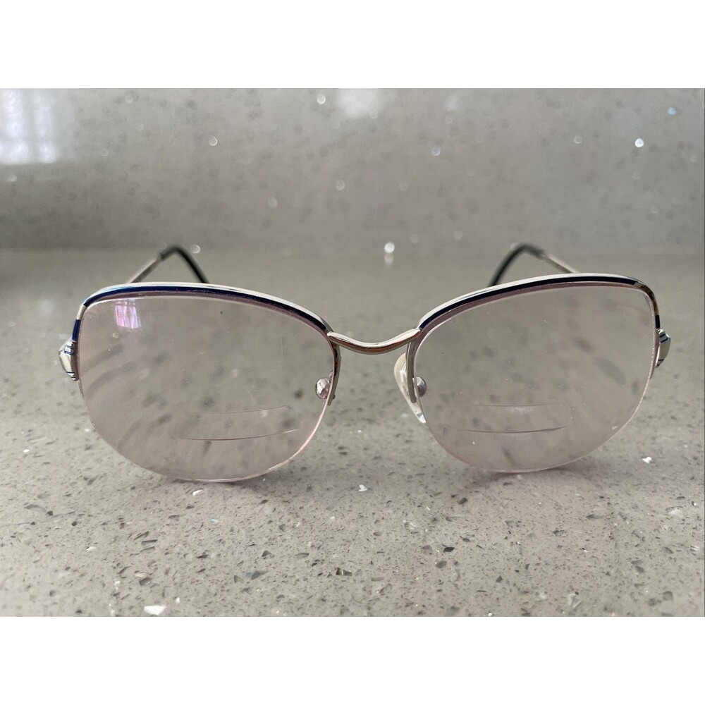 BerDel Sferoflex Eyeglasses Frames ONLY Jeannie Chomeblue Italy 51-17-130 Blue